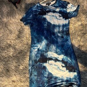 Blue graphic Women's Dress